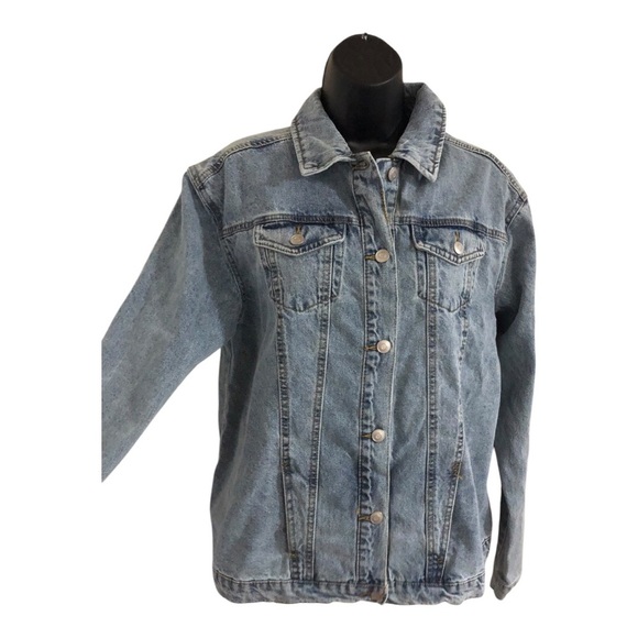 Blue jeans Maternity ‘Mama’‎ embroidered classic jeans jacket size medium new - Picture 7 of 14